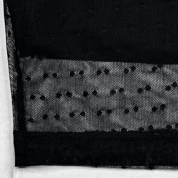 Guess Embroidered Lace Black Pink Teal Olive Floral Bodycon V-Neck Dress Size L - Picture 7 of 10